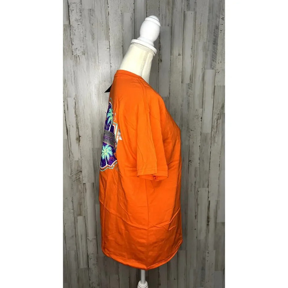 NWT Clemson University Orange Neon Palmetto Trees Short‎ Sleeve Unisex T-Shirt - Picture 4 of 6